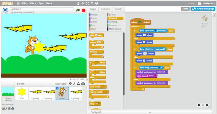linguaggio di programmazione visuale per bambini