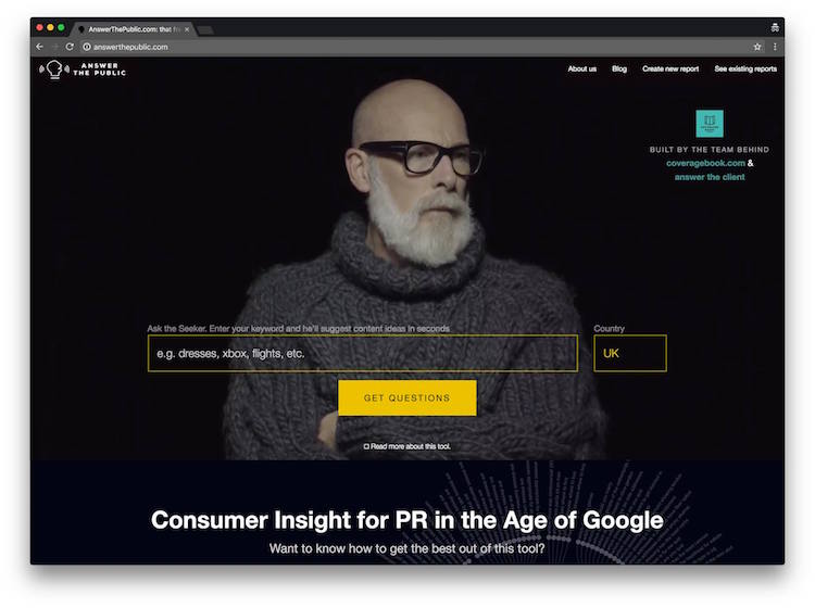 content marketing tool answerthepublic