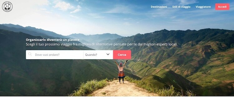 la homepage di rolling pandas